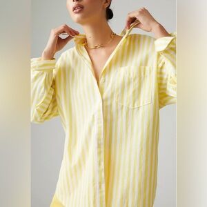 Anthropologie Maeve Women’s The Bennet Oversized Cotton Button Down Shirt Large